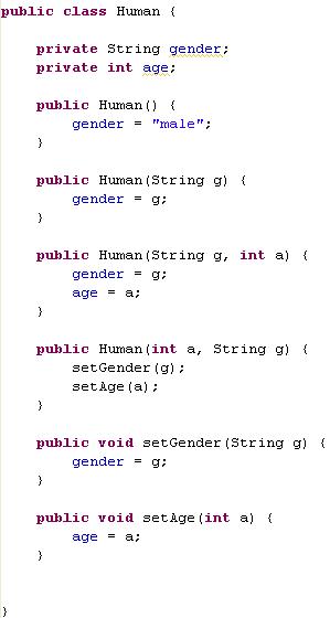 Overloading Java constructors. ava can still tell the difference between all 