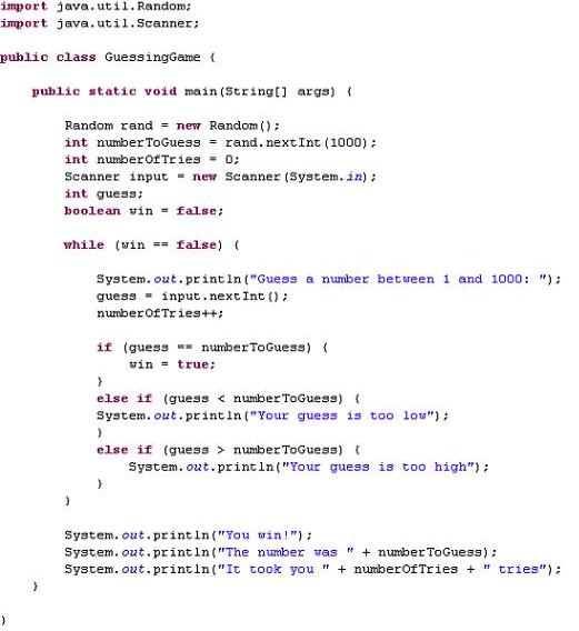 Guessing Game - Fun Example Game Basic Java