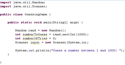 Nat sted spredning Hvis Guessing Game - Fun Example Game With Basic Java