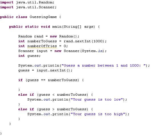 Nat sted spredning Hvis Guessing Game - Fun Example Game With Basic Java