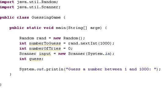 Guessing Game - Fun Example Game Basic Java