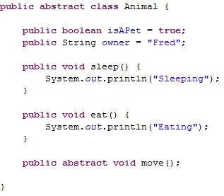 java abstract method class inheritance easy